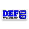Diesel Exhaust Fluid Vinyl Banner with Optional Sizes (Made in the USA)