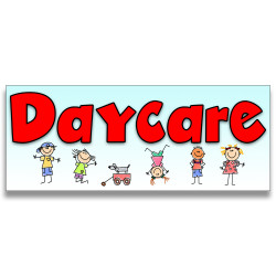 Daycare Vinyl Banner with Optional Sizes (Made in the USA)