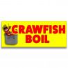 Crawfish Boil Vinyl Banner with Optional Sizes (Made in the USA)