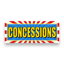 CONCESSIONS Vinyl Banner with Optional Sizes (Made in the USA)
