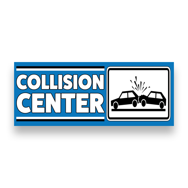 COLLISION CENTER Vinyl Banner with Optional Sizes (Made in the USA)