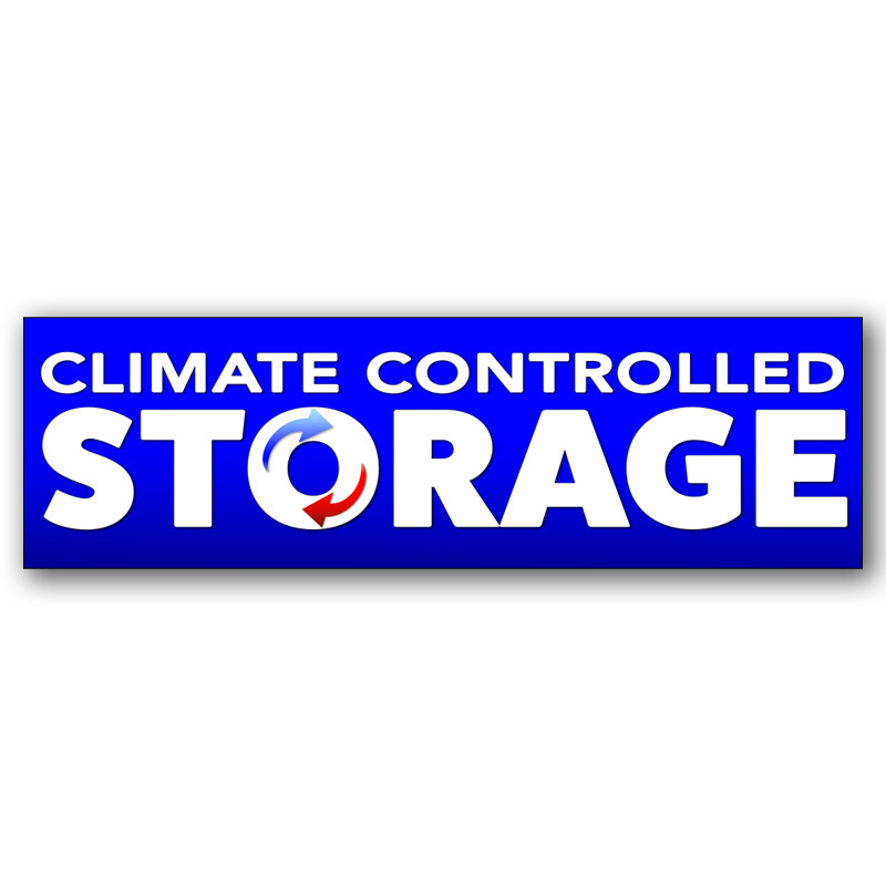Climate Controlled Storage Vinyl Banner 5 Feet Wide by 2 Feet Tall