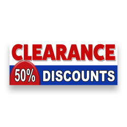 CLEARANCE 50% DISCOUNTS Vinyl Banner with Optional Sizes (Made in the USA)