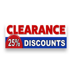 CLEARANCE 25% DISCOUNTS Vinyl Banner with Optional Sizes (Made in the USA)