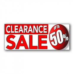 Clearance Sale Vinyl Banner with Optional Sizes (Made in the USA)