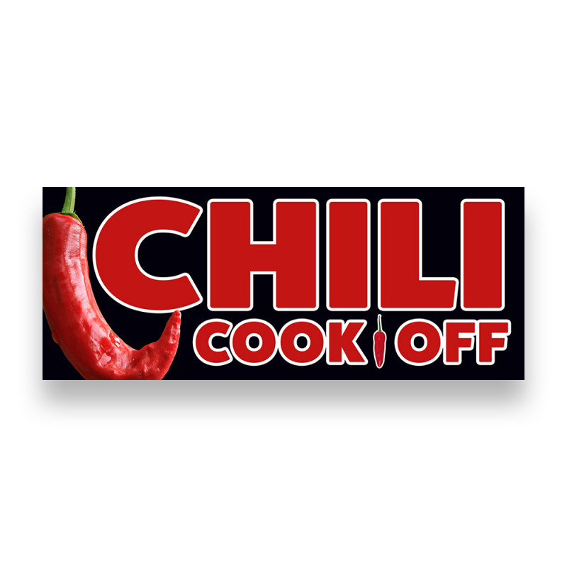 CHILI COOK OFF Vinyl Banner with Optional Sizes (Made in the USA)
