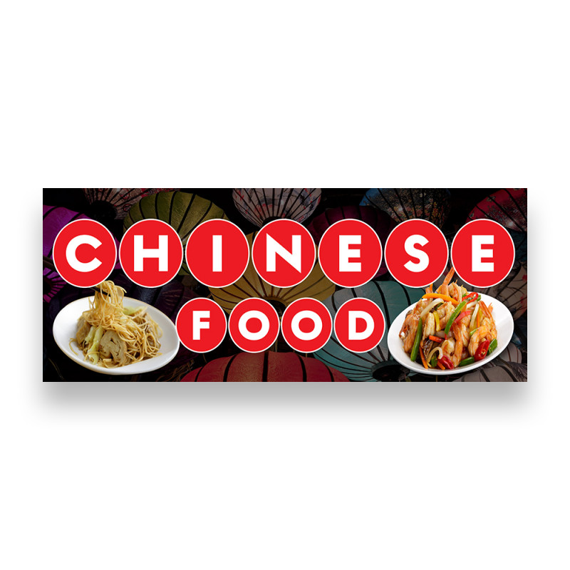Chinese Food Vinyl Banner with Optional Sizes (Made in the USA)