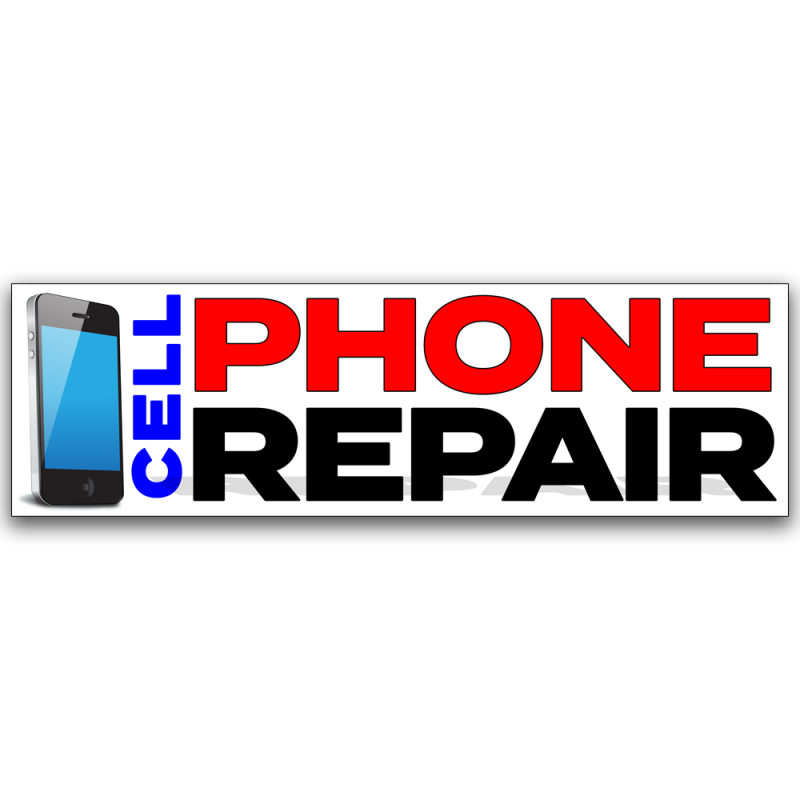 CELL PHONE REPAIR Vinyl Banner with Optional Sizes (Made in the USA)