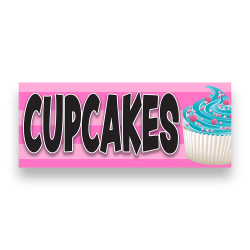 CUPCAKES Vinyl Banner with Optional Sizes (Made in the USA)