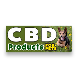 CBD Products For Pets Vinyl Banner with Optional Sizes (Made in the USA)