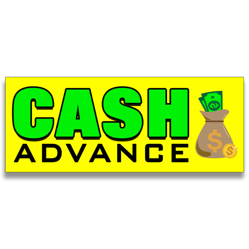 Cash Advance Vinyl Banner with Optional Sizes (Made in the USA)