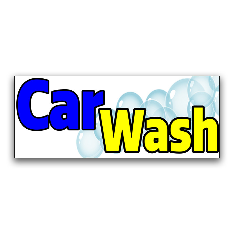Car Wash Vinyl Banner with Optional Sizes (Made in the USA)