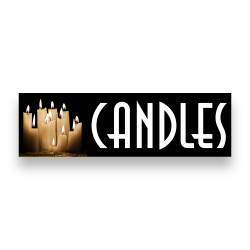 CANDLES Vinyl Banner with...