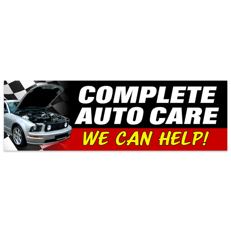 Complete Auto Care Vinyl Banner 5 Feet Wide by 2 Feet Tall