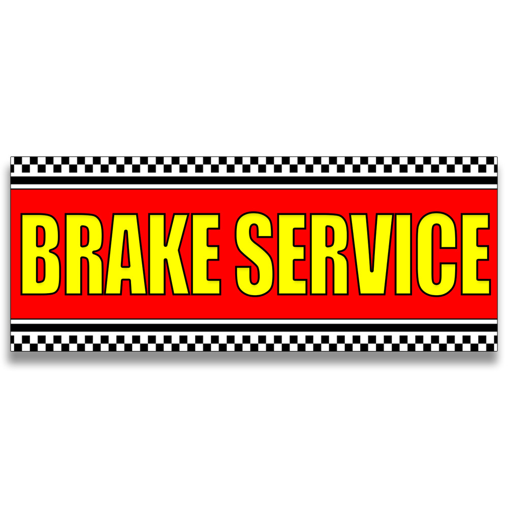 Brake Service Vinyl Banner with Optional Sizes (Made in the USA)