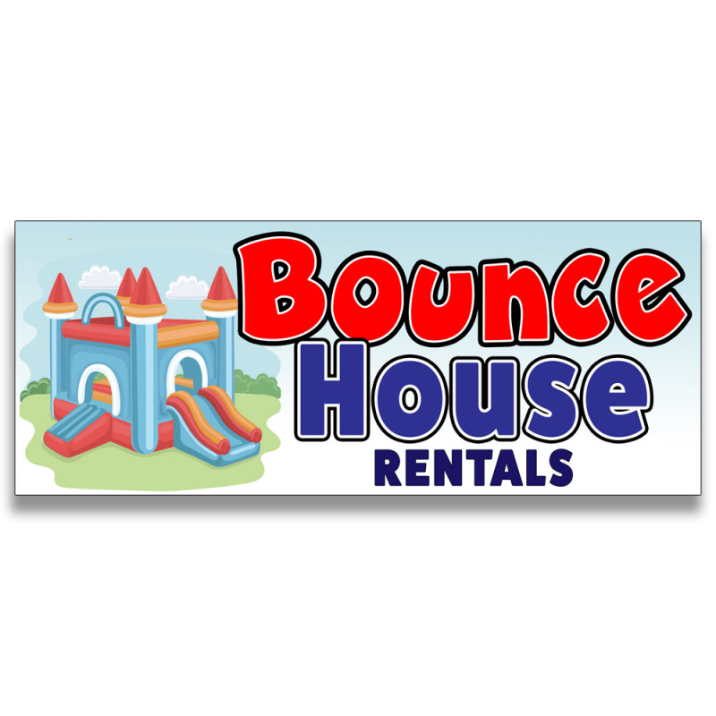 Bounce House Rentals Vinyl Banner with Optional Sizes (Made in the USA)