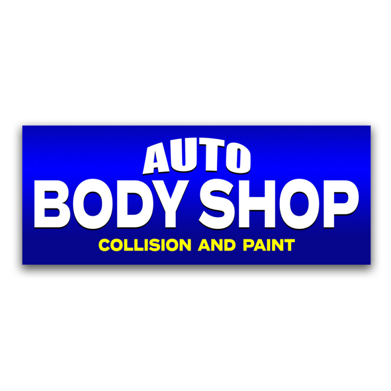 Auto Body Shop Vinyl Banner with Optional Sizes (Made in the USA)