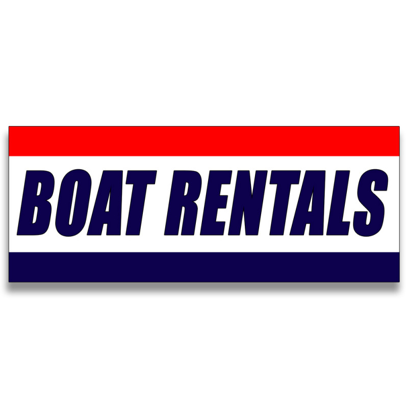Boat Rentals Vinyl Banner with Optional Sizes (Made in the USA)