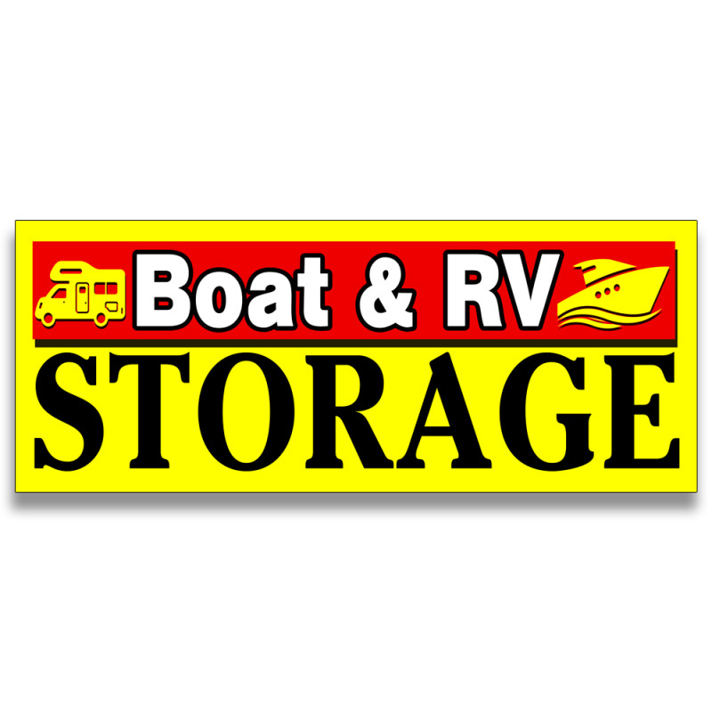 Boat And RV Storage Vinyl Banner with Optional Sizes (Made in the USA)