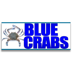 Blue Crabs Vinyl Banner with Optional Sizes (Made in the USA)