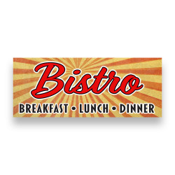 BISTRO Vinyl Banner with Optional Sizes (Made in the USA)