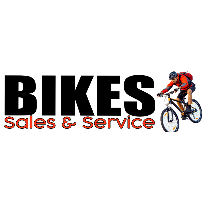 Bike Sales Services 5 Feet Wide by 2 Feet Tall