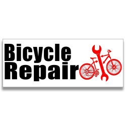 Bicycle Repair Vinyl Banner with Optional Sizes (Made in the USA)