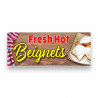 FRESH HOT BEIGNETS Vinyl Banner with Optional Sizes (Made in the USA)