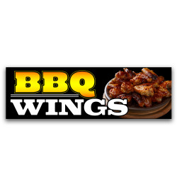 BBQ wings Vinyl Banner with...