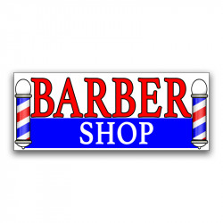 BARBER SHOP Vinyl Banner with Optional Sizes (Made in the USA)