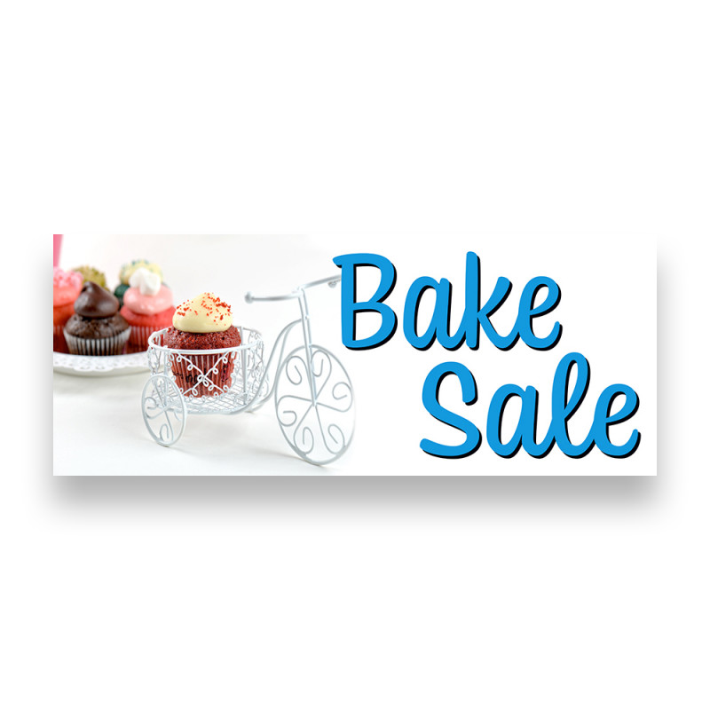 BAKE SALE Vinyl Banner with Optional Sizes (Made in the USA)