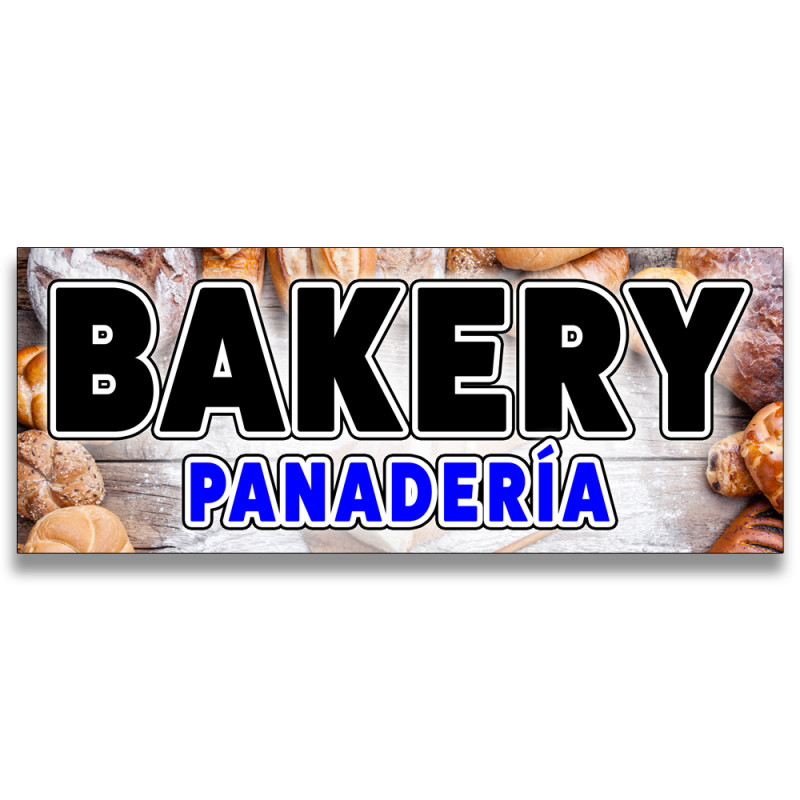 Bakery/ Panadería Vinyl Banner with Optional Sizes (Made in the USA)
