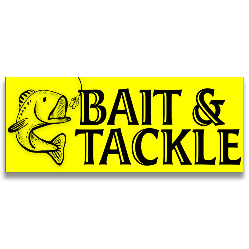 Bait and Tackle Vinyl Banner with Optional Sizes (Made in the USA)