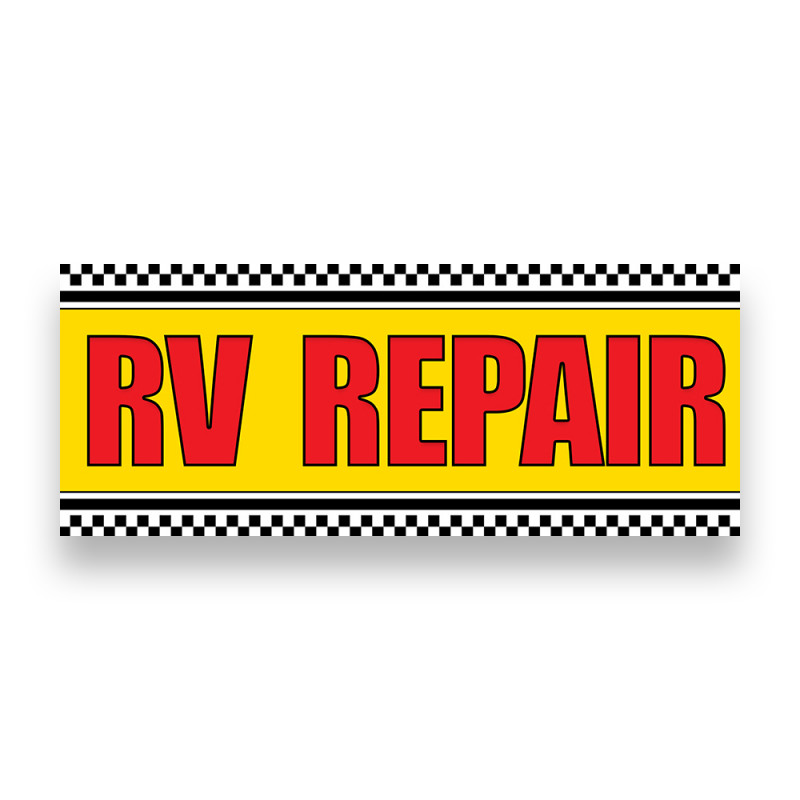 RV REPAIR Vinyl Banner with Optional Sizes (Made in the USA)