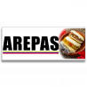 Arepas Vinyl Banner with Optional Sizes (Made in the USA)