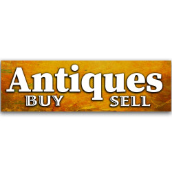 Antiques Vinyl Banner with...