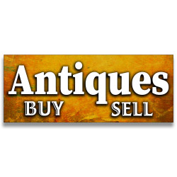 Antiques Vinyl Banner with Optional Sizes (Made in the USA)