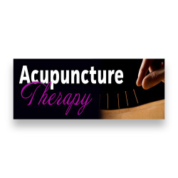 Acupuncture Therapy Vinyl Banner with Optional Sizes (Made in the USA)