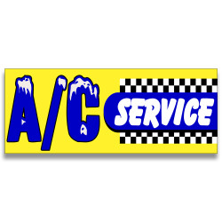 A/C Service Vinyl Banner with Optional Sizes (Made in the USA)
