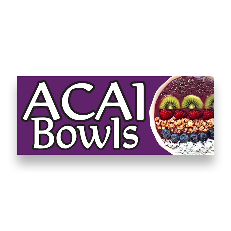 ACAI BOWL Vinyl Banner with Optional Sizes (Made in the USA)