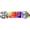 Thank You Front Line Heroes 36" x 120" Vinyl Banner Vinyl Banner with Optional Sizes (Made in the USA)