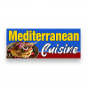 Mediterranean Cuisine Vinyl Banner with Optional Sizes (Made in the USA)