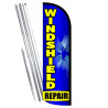 Windshield Repair Premium Windless Feather Flag Bundle (Complete Kit) OR Optional Replacement Flag Only