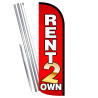 Rent 2 Own Premium Windless Feather Flag Bundle (Complete Kit) OR Optional Replacement Flag Only