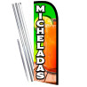 Micheladas Premium Windless Feather Flag Bundle (Complete Kit) OR Optional Replacement Flag Only