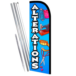 Alterations Premium Windless Feather Flag Bundle (Complete Kit) OR Optional Replacement Flag Only