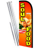 SOUL FOOD Premium Windless Feather Flag Bundle (Complete Kit) OR Optional Replacement Flag Only
