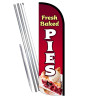 Fresh Baked Pies Premium Windless Feather Flag Bundle (Complete Kit) OR Optional Replacement Flag Only