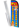 Pet Daycare & Boarding Premium Windless Feather Flag Bundle (Complete Kit) OR Optional Replacement Flag Only