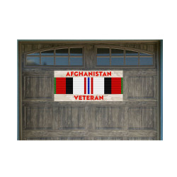 Afghanistan Veteran 21" x 40" Magnetic Garage Banner For Steel Garage Doors